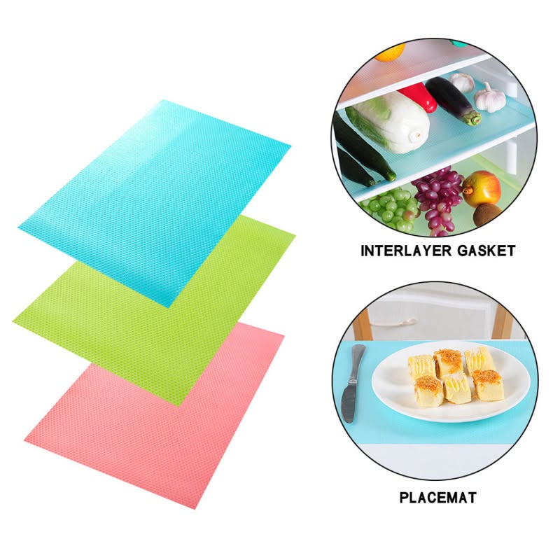 4 PCS Refrigerator Liners Washable Waterproof Oilproof EVA Refrigerator Mats for Home Kitchen (EDP-3622)