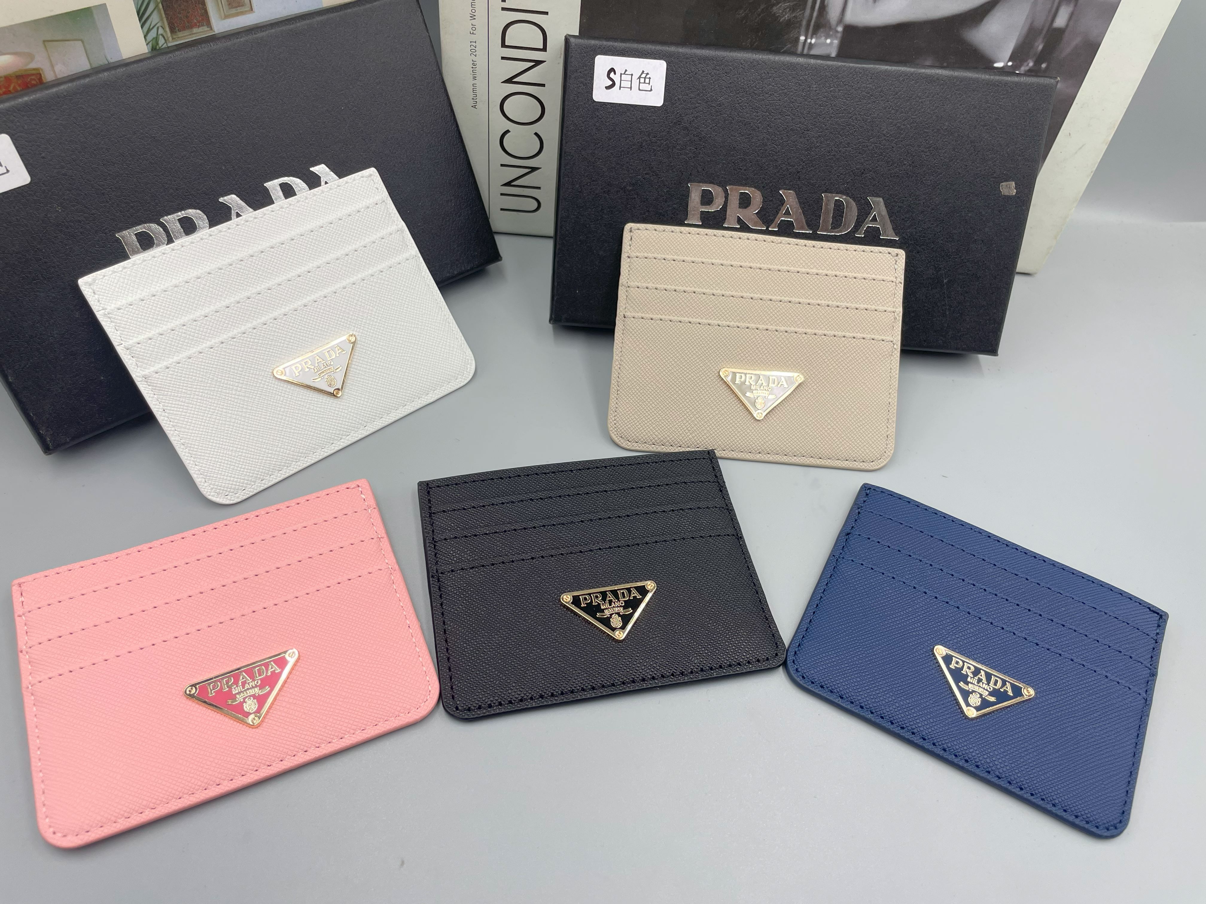 PRADA SAFFIANO leather card holder(A Grade Copy) (P-636)