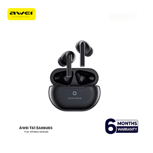 Awei T61 TWS Earphones Noice Reduction Double Mic ENC ( 6-Month Official Warranty ) (EDP-3112)