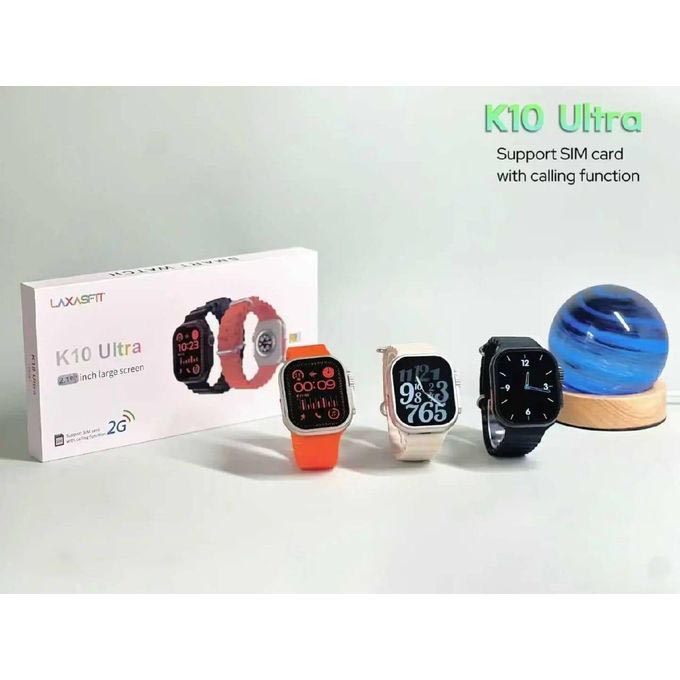 K10 Ultra Smart Watch With Sim Supported 2.1" Display, Wireless Charger And Bluetooth Connectivity Calling & Music, Fitness Tracker With 20 Different Sports Mode (EDP-2891)