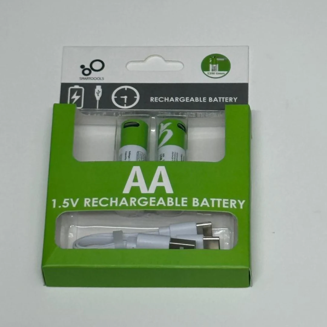 D-AA 1.5V Rechargeable Pencil Battery with Type-C Dual Charging Cable ( Micro Battery)