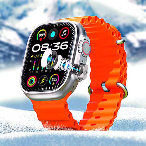 BW9 Pro Online edition Phone Watch 4G Sim Card Supported popup Folding Camera Black (EDP-1935)