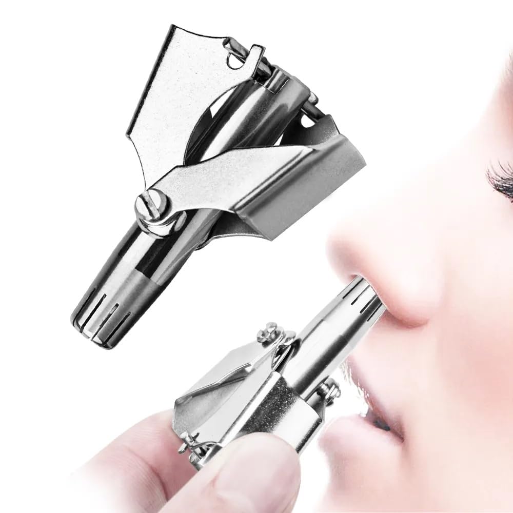 Men's Nose Hair Trimmer Stainless Steel Manual Trimmer Suitable For Nose Hair Razor Washable Portable Nose Hair Trimmer