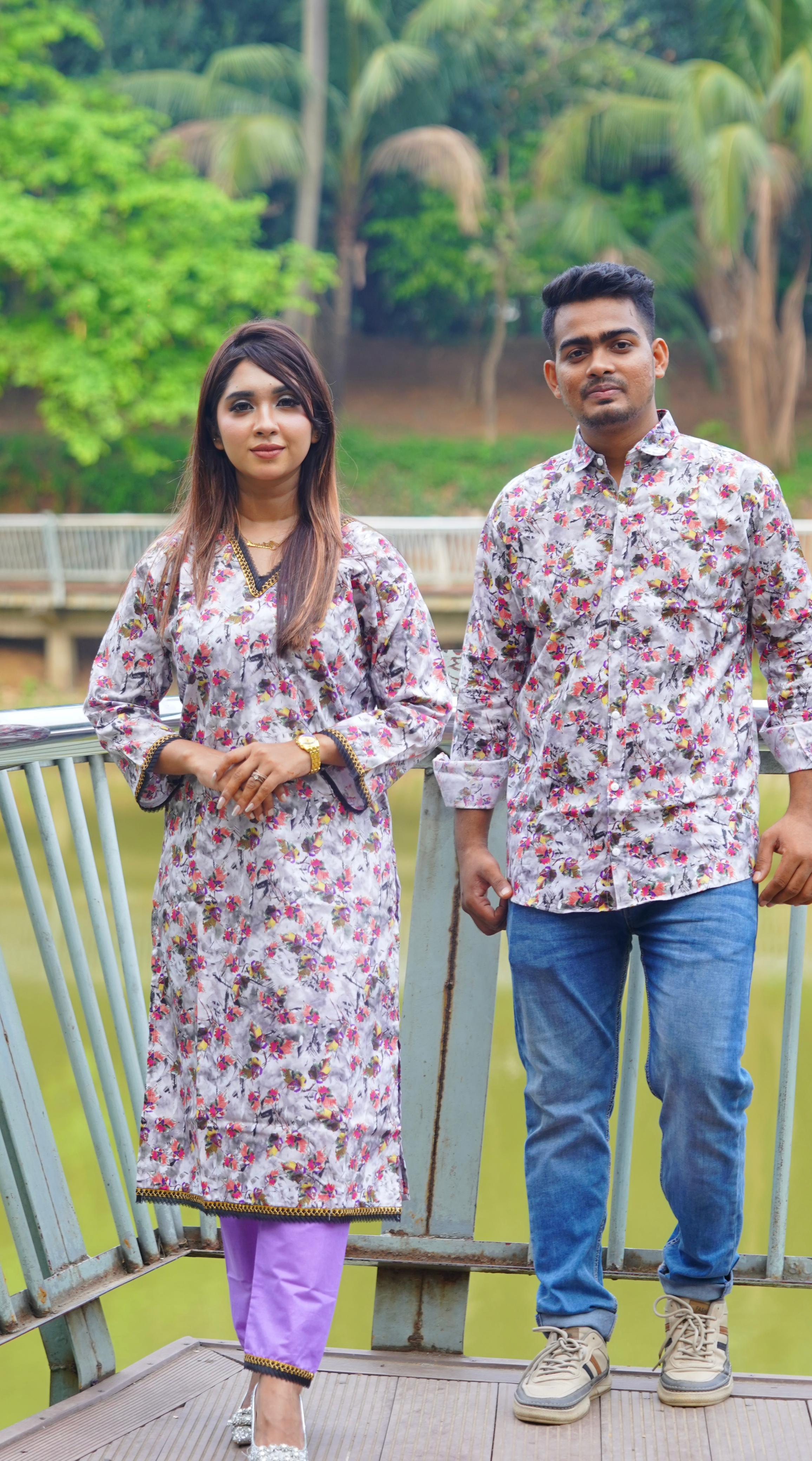 Matching Couple Dress | 2 Pcs and shirt