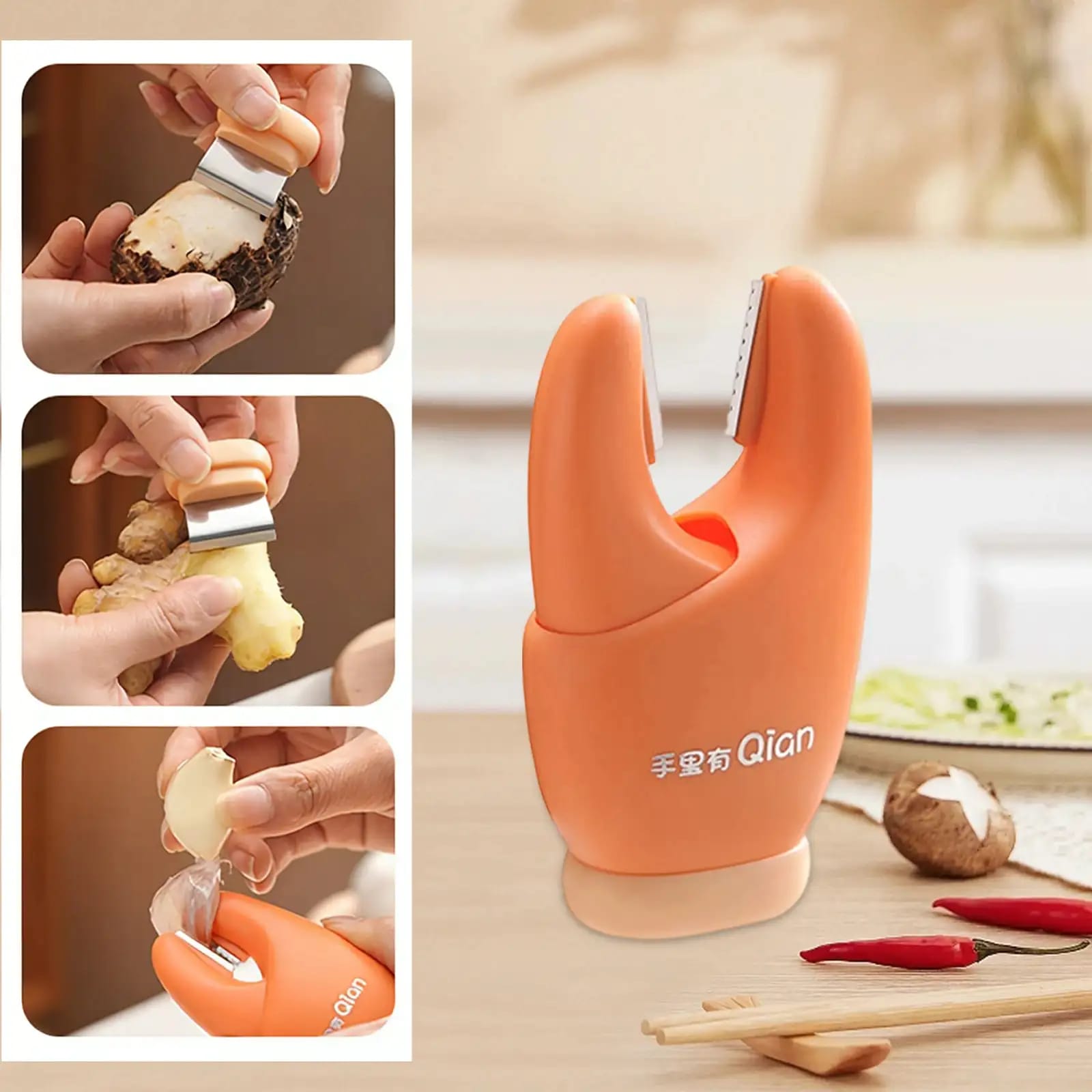 Multifunctional Scraper & Garlic Peeler (EDP-3681)