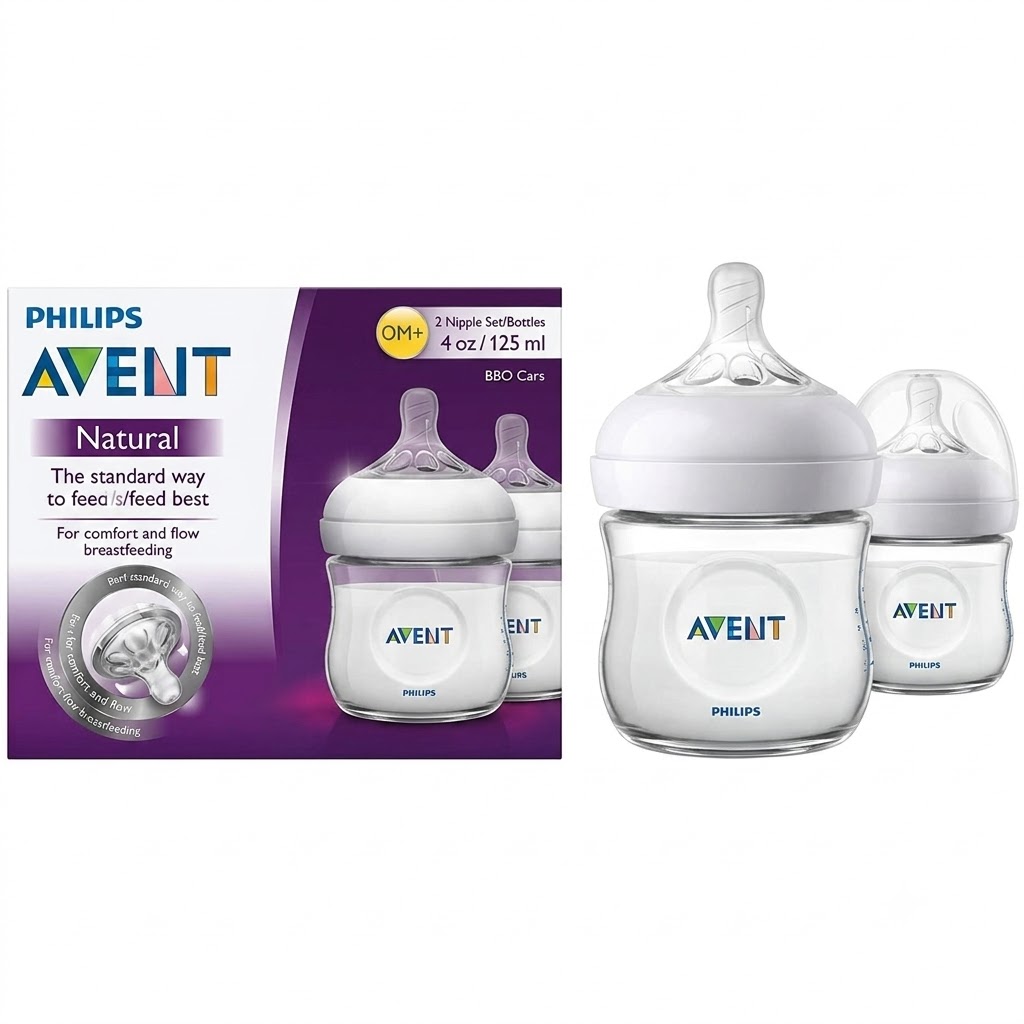 Baby Feeder Philips Avent Natural Feeder Bottle 0m+ 125ml (Pack Of 2) (EDP-2225)