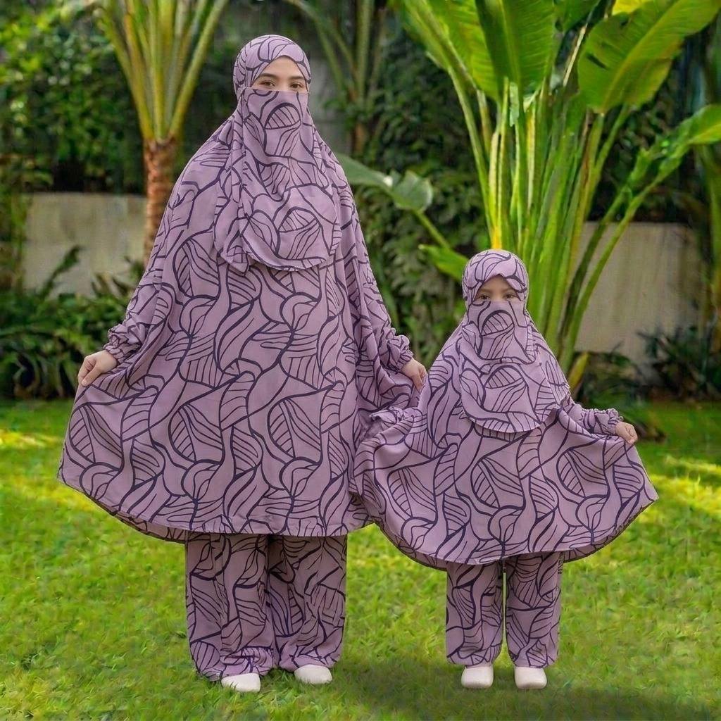 Cherry Georgette Fabric Khimar Set D-CG131