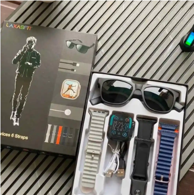 LAXASFIT Smartwatch Set – 2 Devices with 6 Straps (EDP-3224)