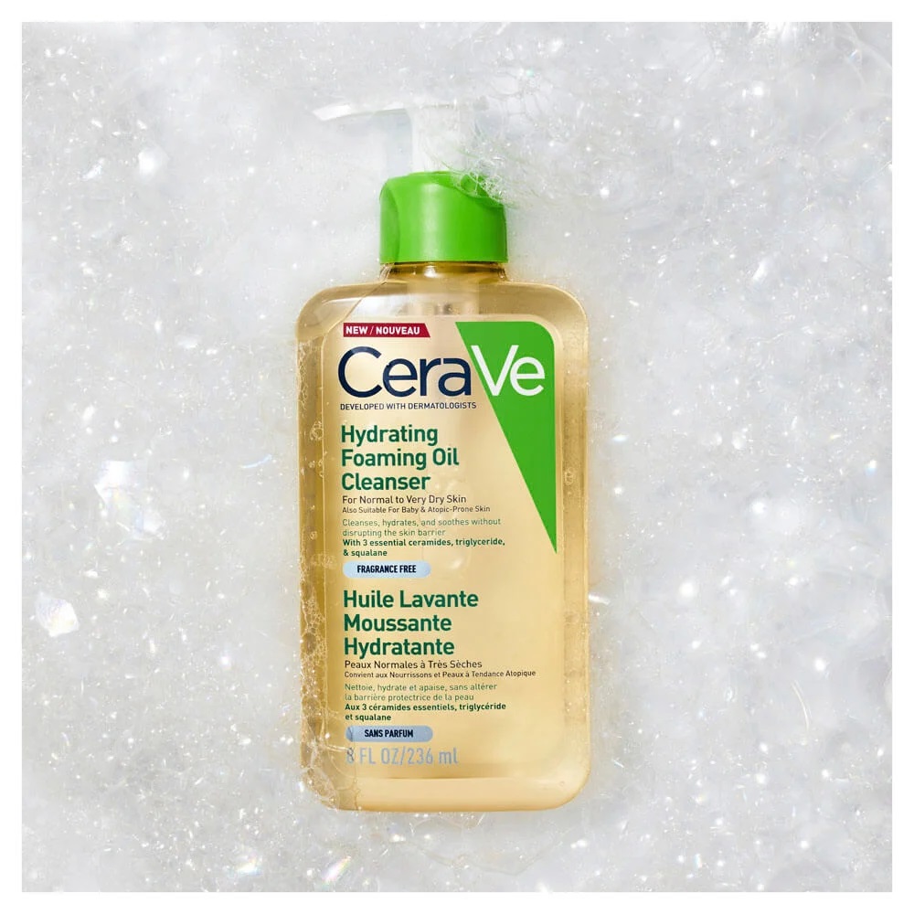 CeraVe Hydrating Foaming Oil Cleanser 236ml - Made in UK (EDP-3450)