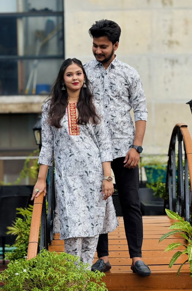 Matching Couple Dress | 2 Pcs and shirt E-3520