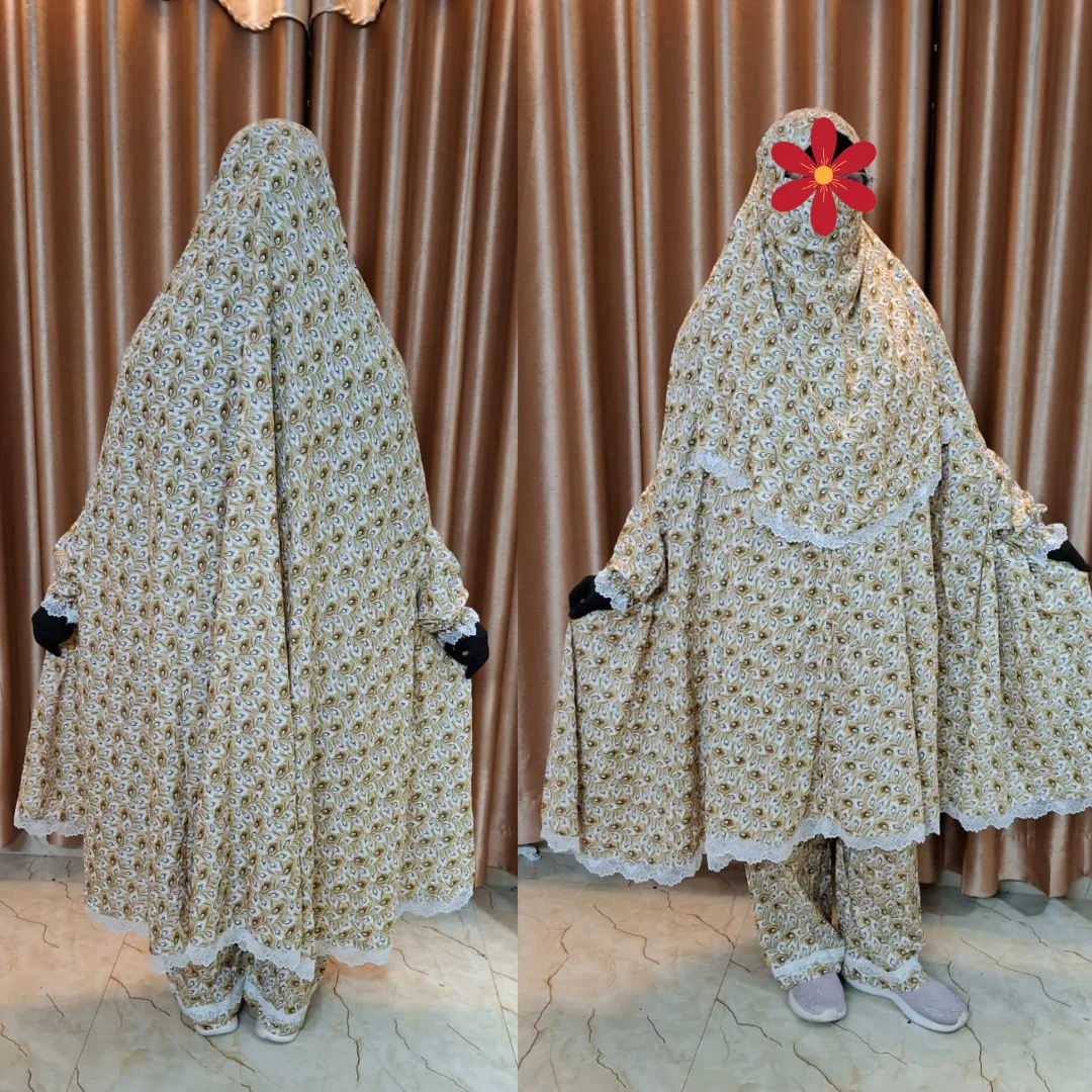 Lilen Fabric Khimar Set D-LF103