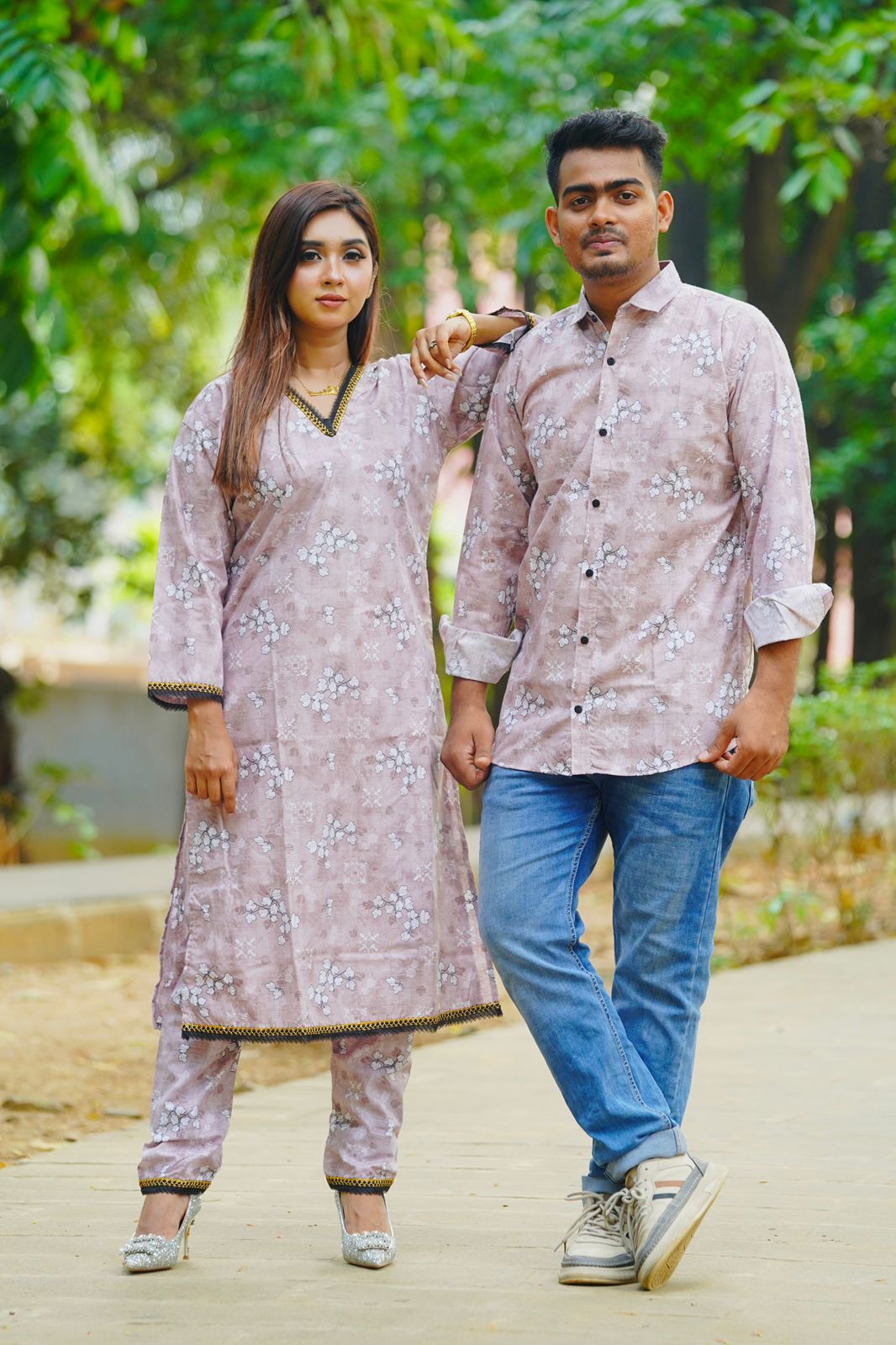 Matching Couple Dress | 2 Pcs and shirt