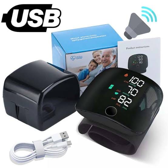 Automatic Rechargeable Digital Touch Screen Wrist type Blood-Pressure Machine (EDP-3598)