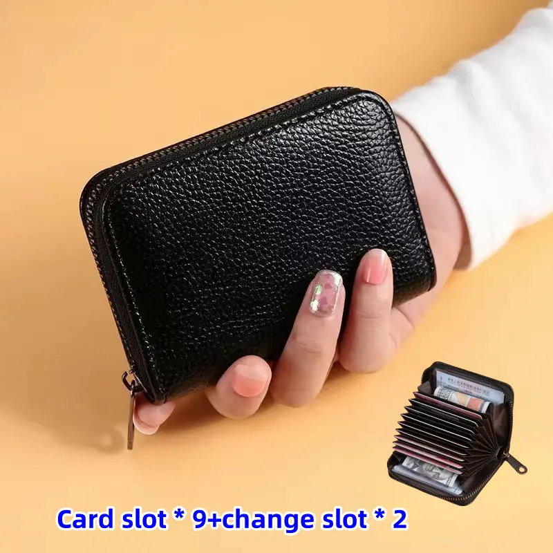 D-RFID Anti-Theft Arificial Leather Card Holder Wallet