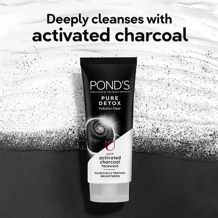 Pond's Face Wash Pure Detox Pollution Clear with Activated Carbon 100ml | Bangladesh (EDP-2854)