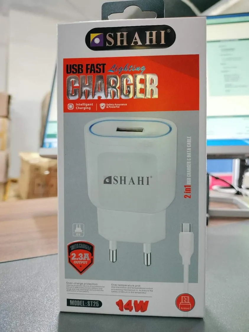Shahi 14W Fast Charger 2.1 Quick Charger Smart Charger For All Phones (EDP-690)