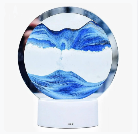 D-3D Hourglass 7 Color RGB Table Lamp Deep Sea Sandscape