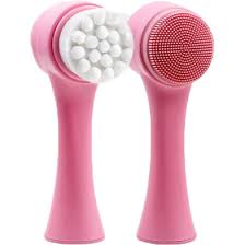 Face Manual Portable Cleaning Massage Brush Deep Cleansing Pores Skin Care Hot Double-sided Silicone Cleansing Tool (E-2310)