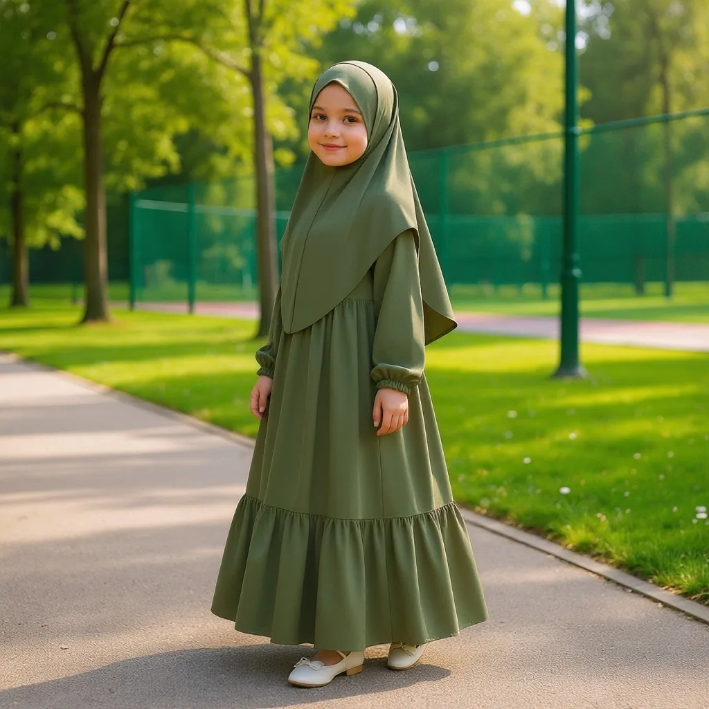 Kids Abaya Collection Borqa D-KCA106