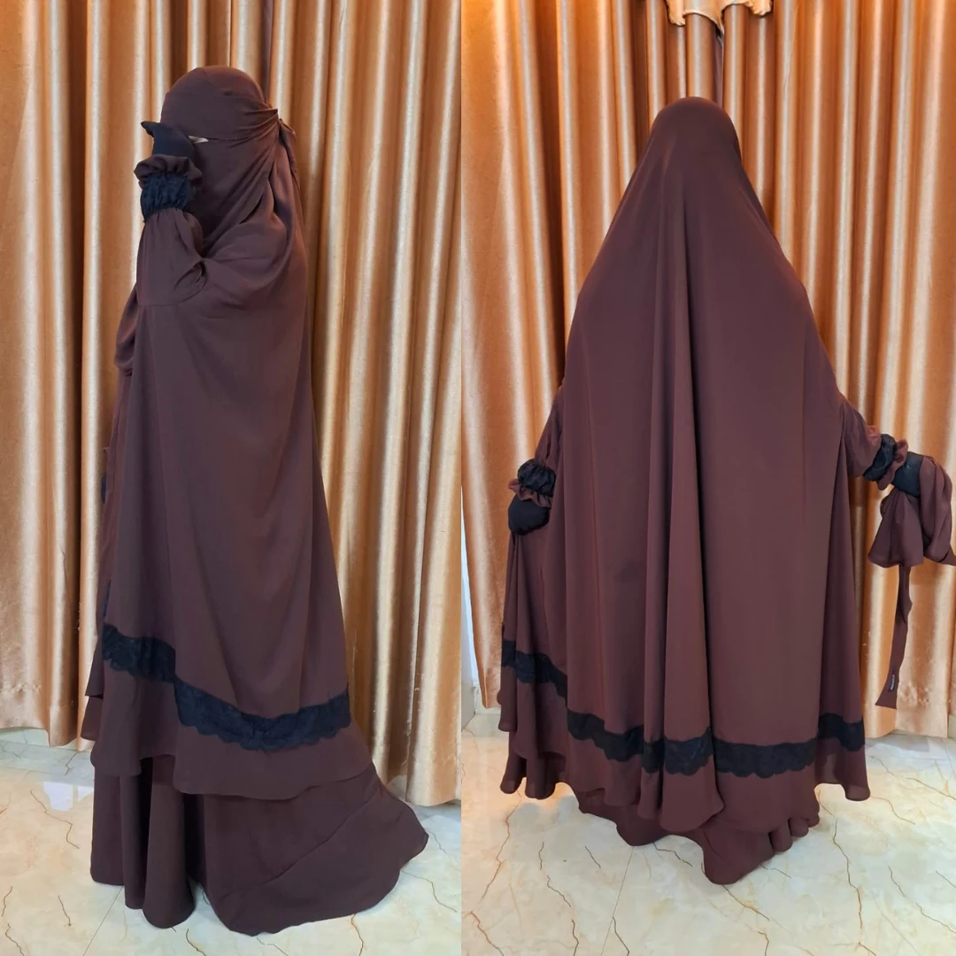 Separate nose nikab Khimar and skirt set D-CB102