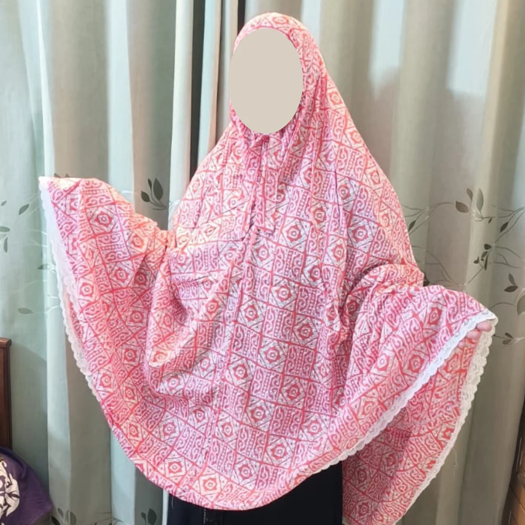 Cotton Semi Long Salat Hijab D-SH108