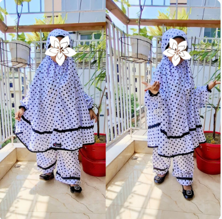 D-Lilen Master Kids Khimar set for 5 or 6