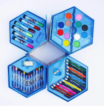 Art Set with Colors Box Pencil Colors, Crayons Colors, Water Color, Sketch Pens Set for Kids - 46 Pieces