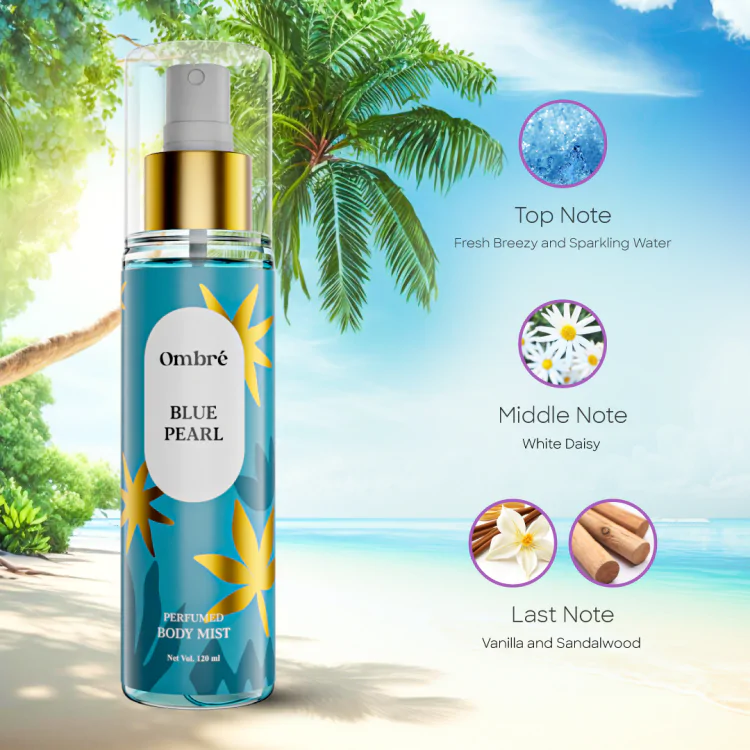Ombre Body Mist- Blue Pearl (W) -120ml (E-2095)