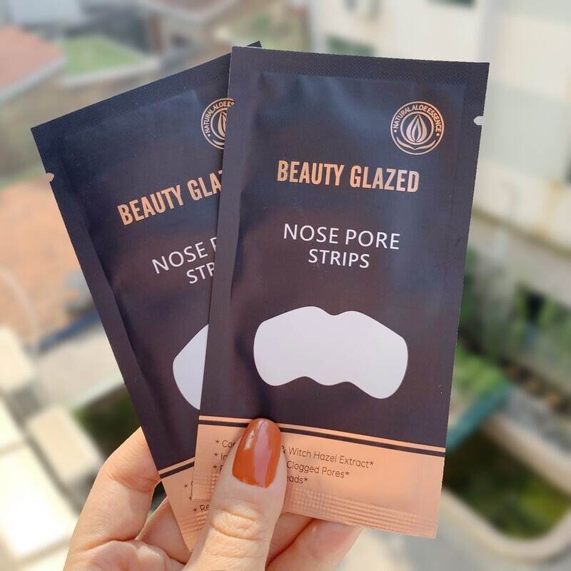 10pcs Beauty Glazed Nose Pore Strips Blackhead Remover 3gm (E-2127)