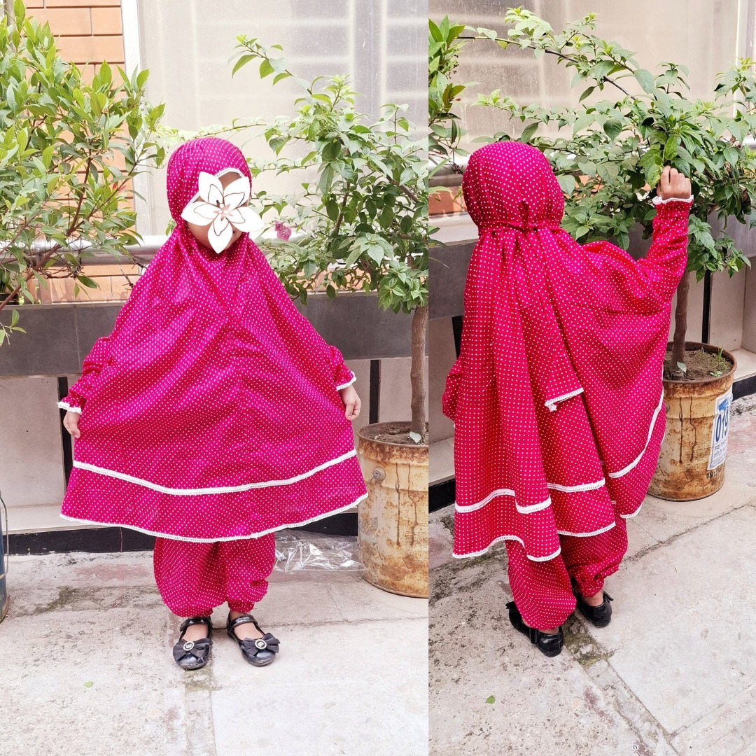 Kids Cotton Khimar Set D-KCK104