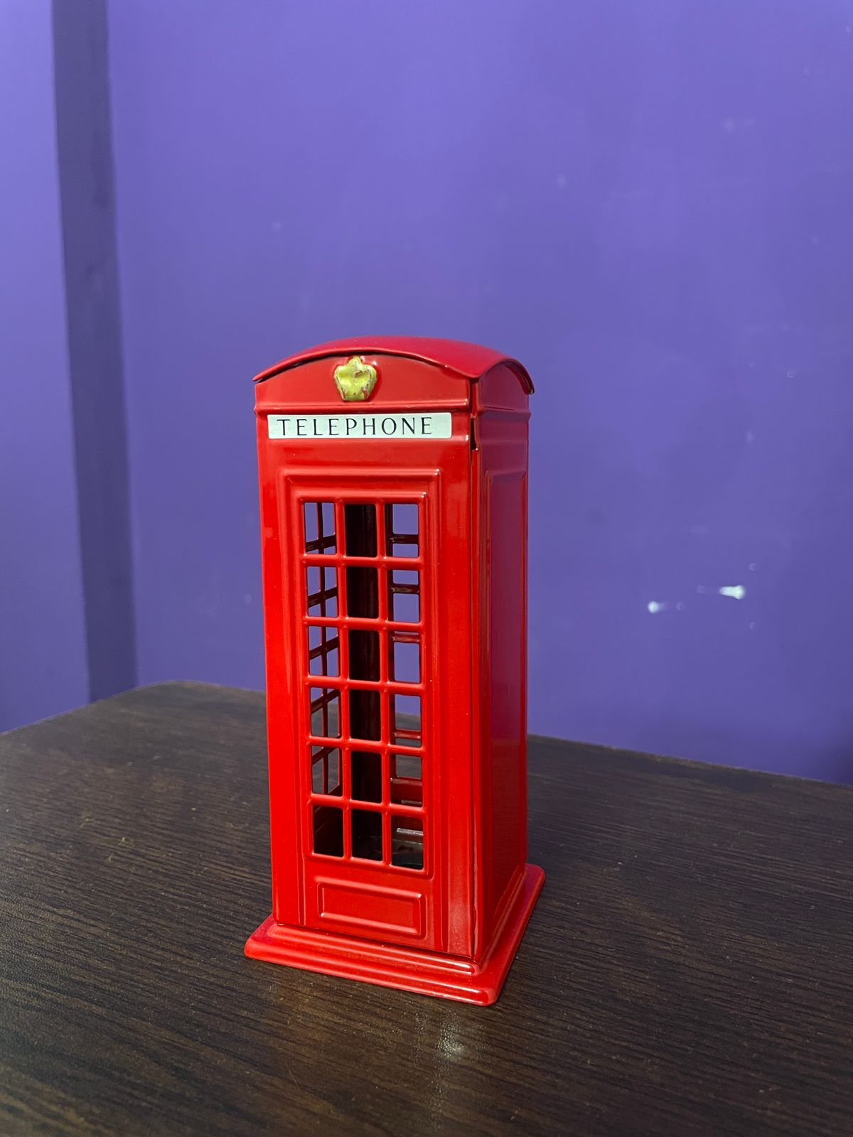 Die cast metal telephone box money bank (P-3267)