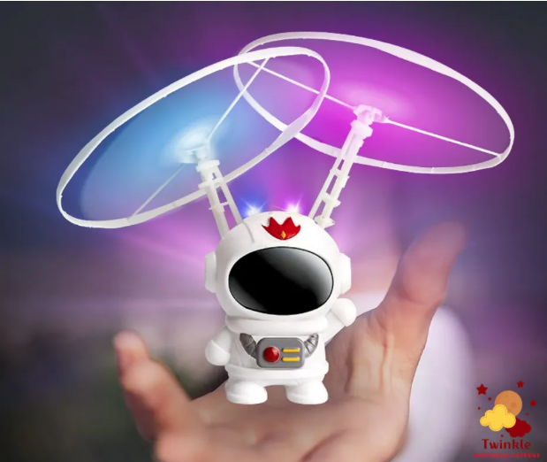Spaceman Mini Infrared Induction Flying Toy Astronaut Style Aircraft Toy with Remote control Induction Flying Machine Automatic Flight Kids Toy (EDP-3603)