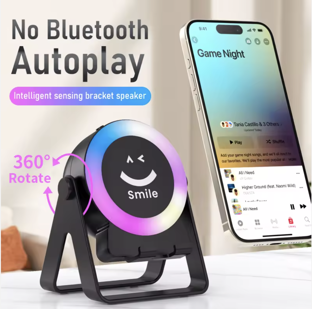 ZF18 Wireless Speakers Phone Stand 5W LED RGB Lights Sound Speaker (EDP-3313)