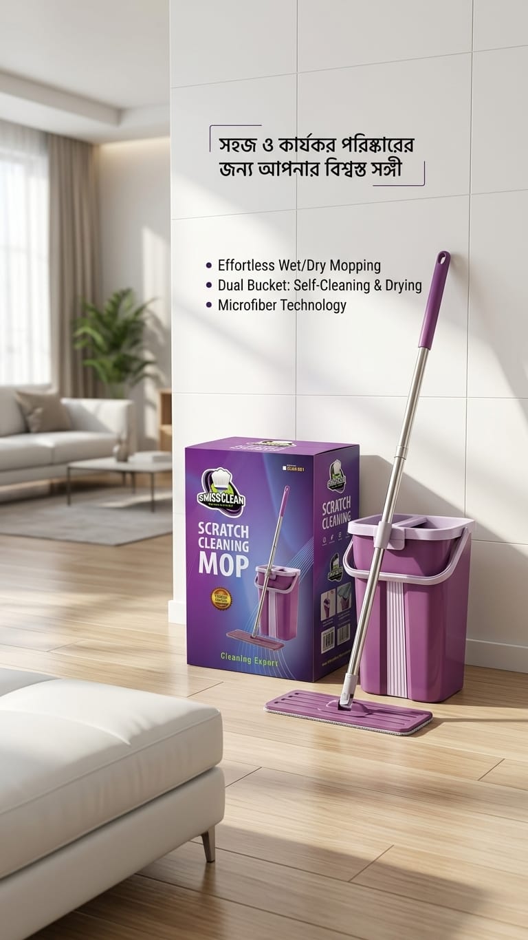 Swiss Clean Scratch Cleaning Mop (EDP-3666)