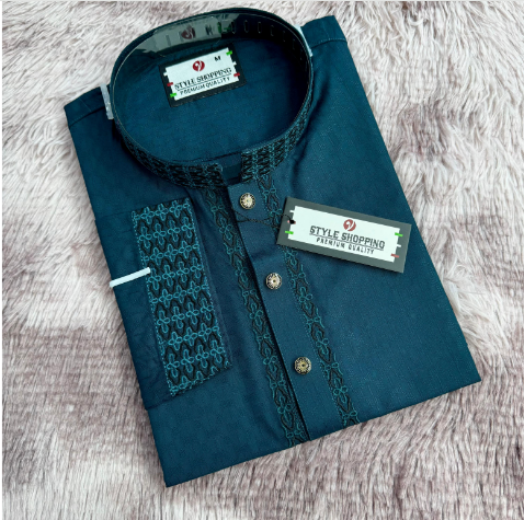 Blue Color Embroidery Punjabi (EDP-3334)
