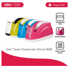 Deli 808 Tape Dispenser - 1pc (Random Color) - Both Side Tape (P-3503)