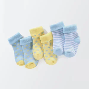 1 Pair Multicolor Multi Design New Born Baby Socks/Cloth Shoes (Random Color) (EDP-2124)