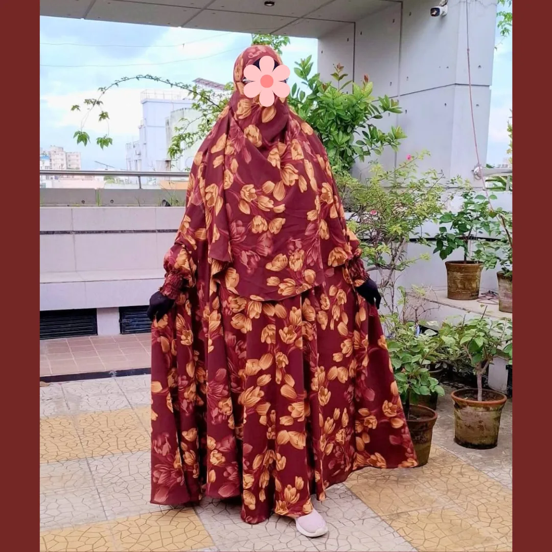 Cherry Georgette Fabric Full Long Jilbab D-CG120