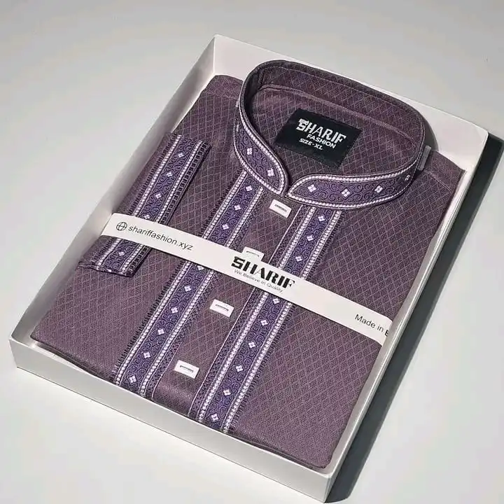 Premium Quality Ambroydary Cotton Biscos Panjabi D-P111