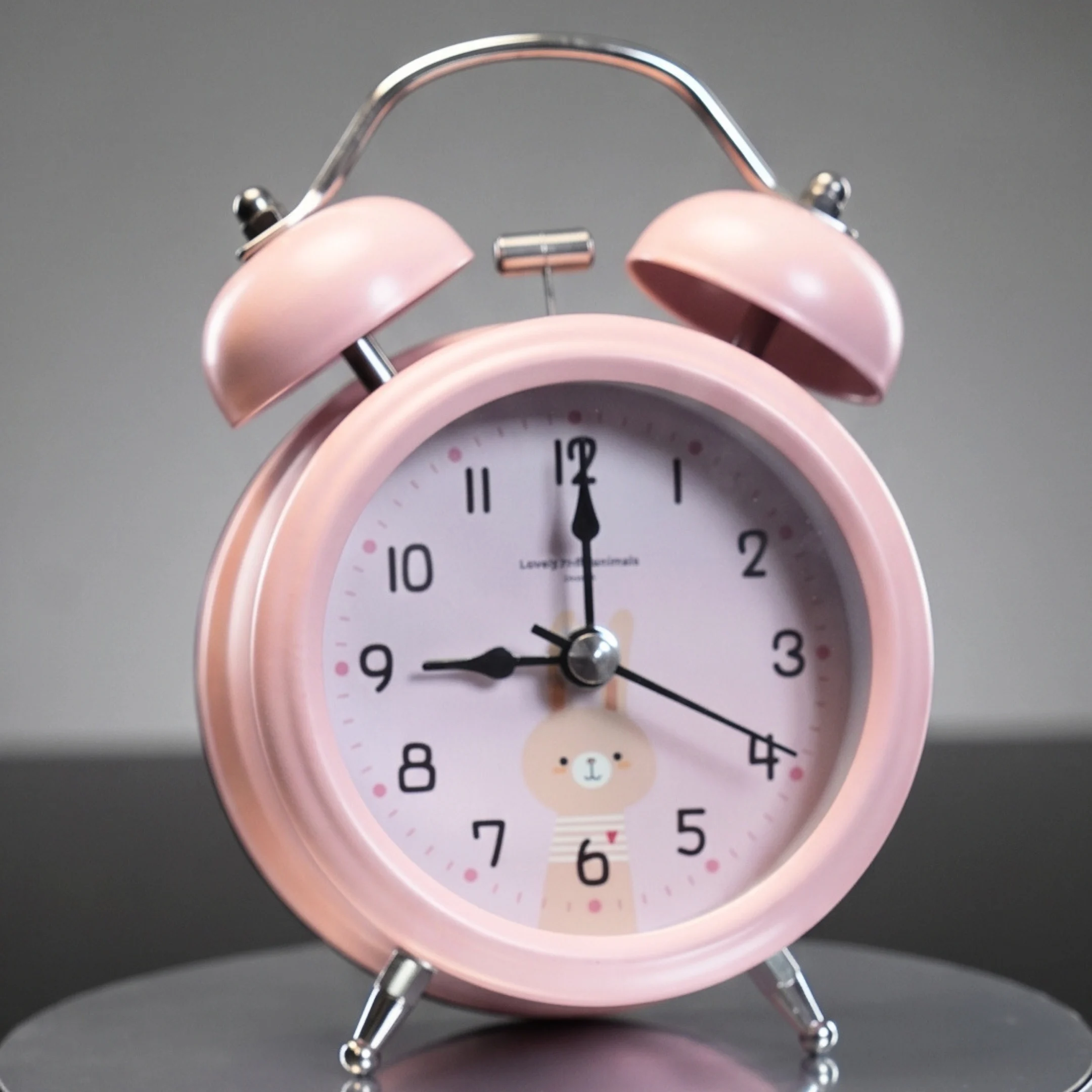 D-Classic Twin Bell Alarm Clock - Pink