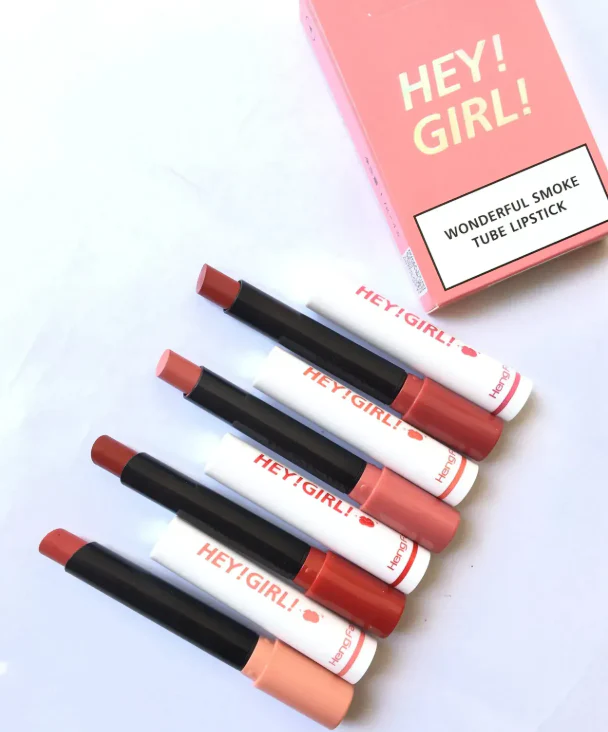 Hey Girl Wonderful Smoke Tube Liquid Lipstick 4pcs Box (E-2341)
