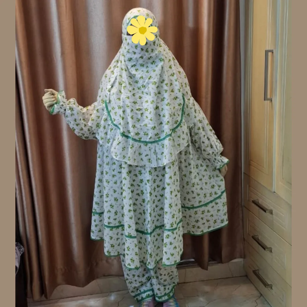 Woman Cotton Khimar Set D-WCK100