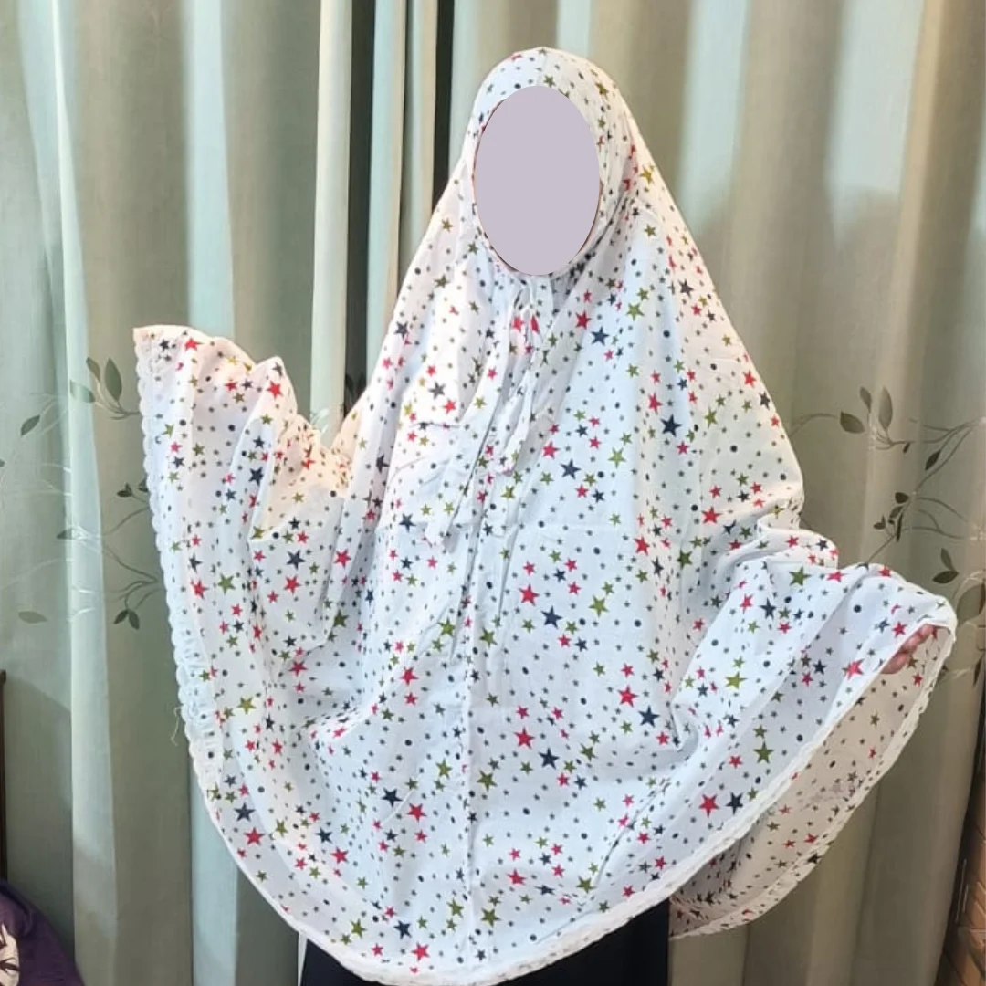 Cotton Semi Long Salat Hijab D-SH107