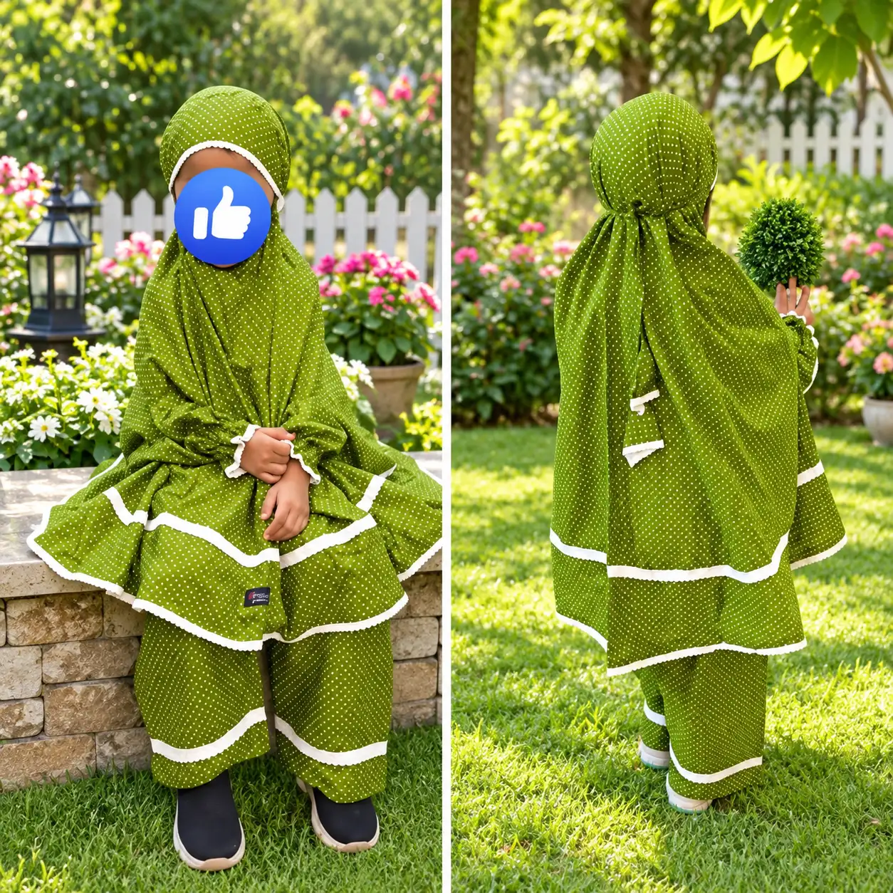 Kids Cotton Khimar Set DC-KCK135