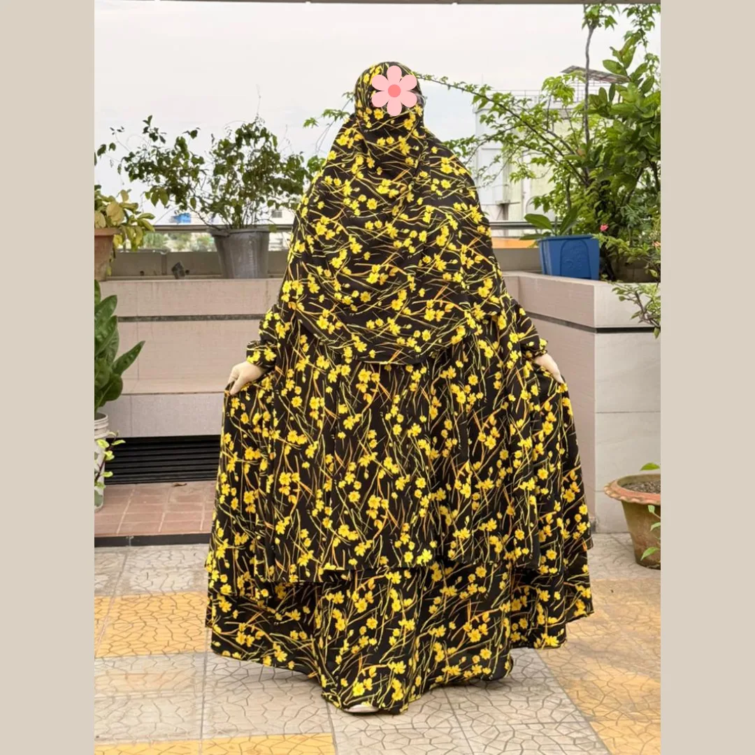 Cherry Georgette Fabric Khimar Scarf Set D-CG113