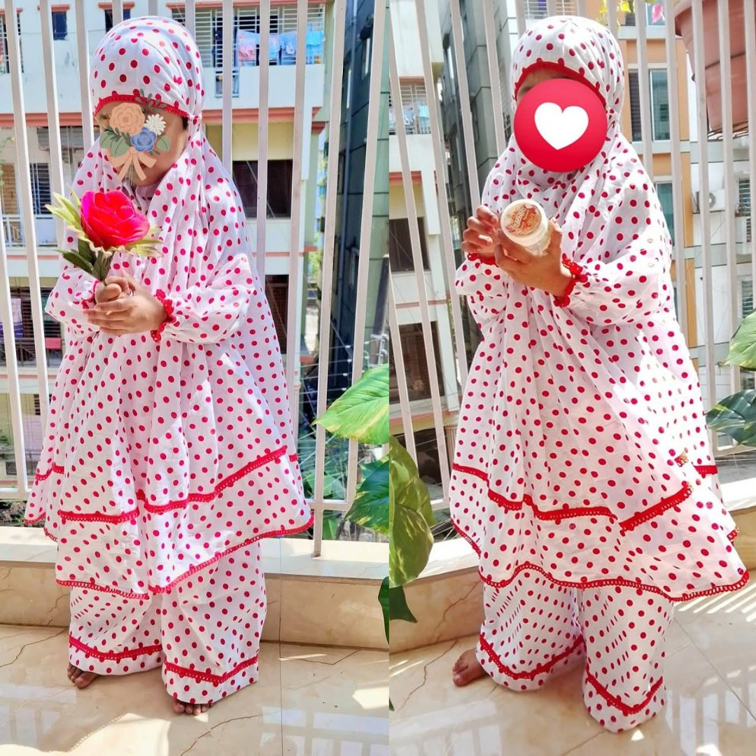 D-Cotton Master Kids Khimar set for 3 or 4