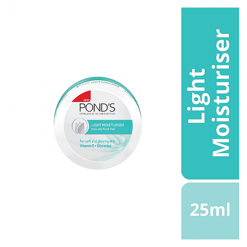 POND'S Light Moisturiser 25ml Non-Oily Fresh Feel For Soft Glowing Skin With Vitamin E & Glycerin (EDP-2856)