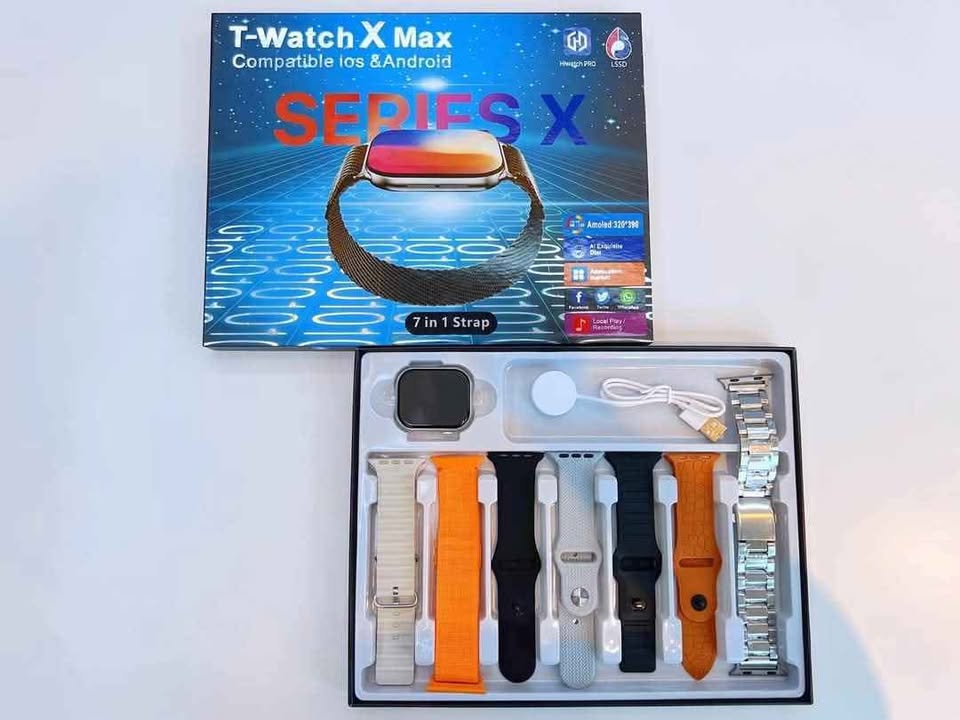 T-Watch X Max Series X 7-in-1 Strap Smartwatch (EDP-2936)