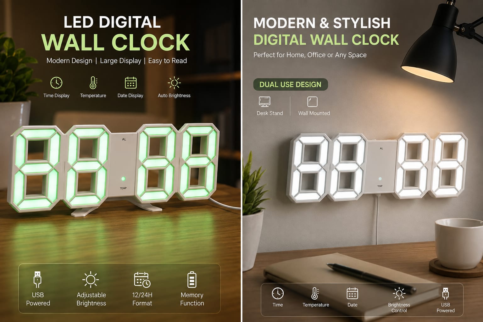 LED Digital Smart Clock (EDP-3627)