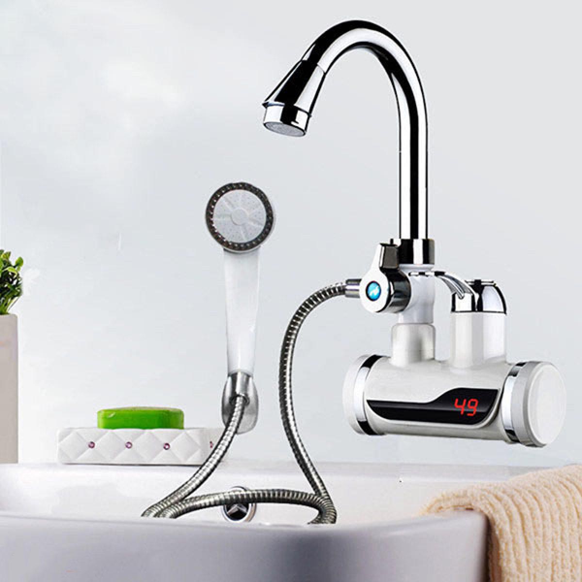 Electric instant hot water tap with hand shower (EDP-3299)